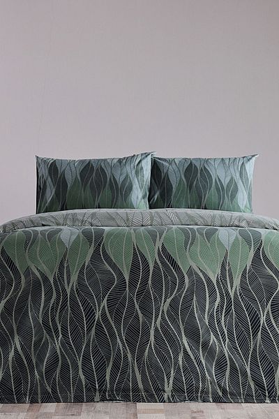 Doqu Home طقم غطاء لحاف فردي من Ranforce - أخضر