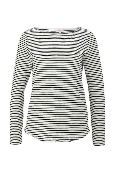 s.Oliver Langarm-Jersey mit U-Boot-Ausschnitt