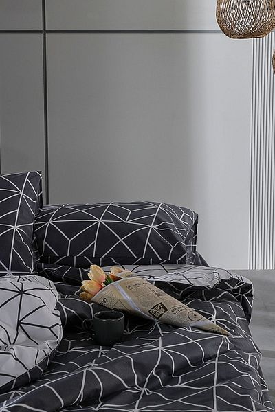 Doqu Home Σετ Παπλωματοθήκη Ranforce Polka Double King Size - Anthracite