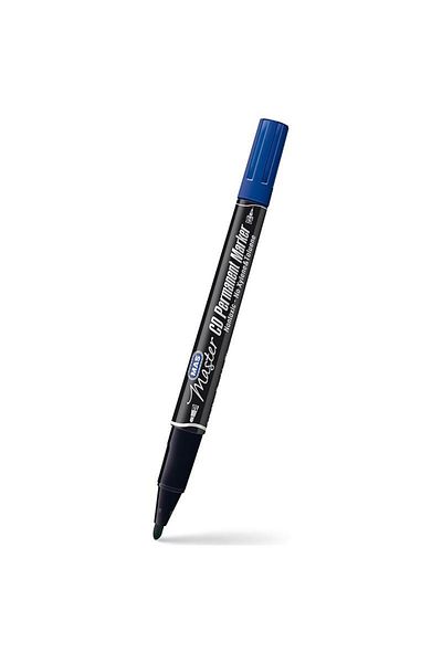 Mas Marker Permanent Pen Double Ended Blue 6414