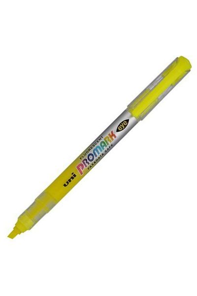 UNİ-BALL Promark Eye Yellow Highlighter - Uni-ball 12 Pocket Type