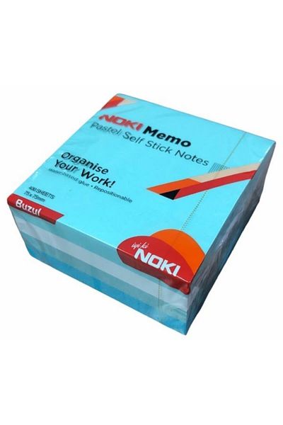 Noki Adhesive Cube Note Paper 400 Sheets 75 X 75 Mm Pastel Ice (12 PIECES)