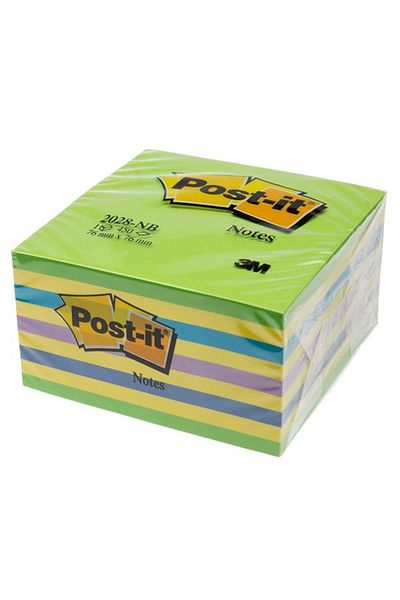 Post-it Αυτοκόλλητο χαρτί σημειώσεων Cube Rainbow 450 Φύλλα 76x76 Πράσινες αποχρώσεις