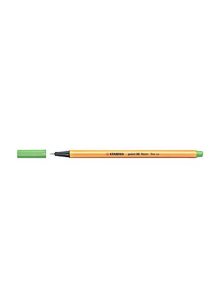 Stabilo 0.4 Mm Highlighter Green Thin Pen - Felt Tip, 88 Point (Pack of 10)