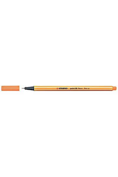 Stabilo Felt Tip Thin Pen 88 Point 0.4 Mm Light Flame Red 88/30 (PACK OF 10)