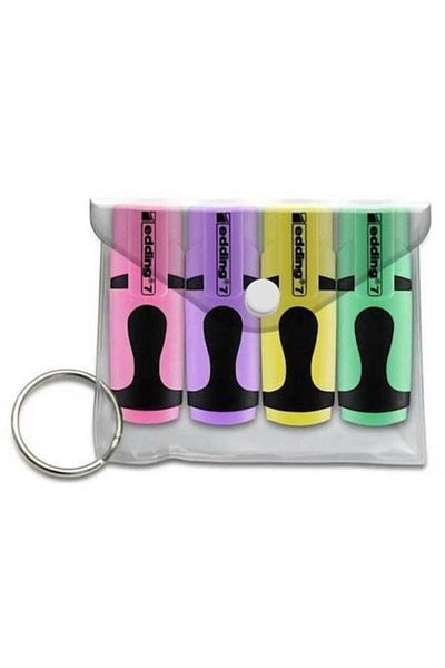 Edding Pastel Mini Highlighter - 4-Piece Bag (12 BAGS)