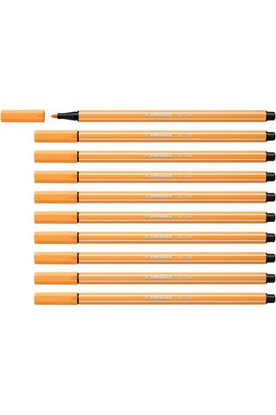 Stabilo 1 Mm Chamomile Orange Felt Tip Paint Pen - Pack of 10