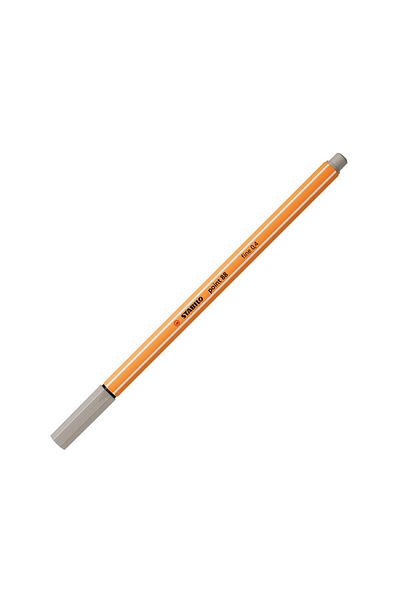 Stabilo 0.4 mm Hot Grey Fineliner - Fine Felt Tip Pen (Pack of 10)