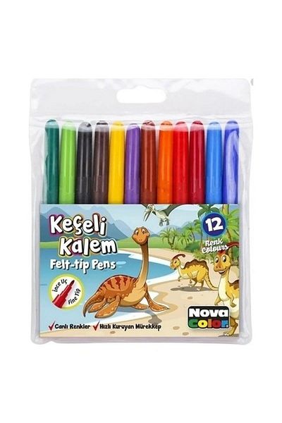 Nova Color Felted Pencil Set of 12 Maxi 12 Color Felted Crayons