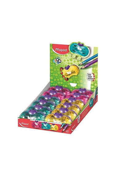 Maped Croc Croc Twist Double Hole Student Pencil Sharpener (Pack of 12)