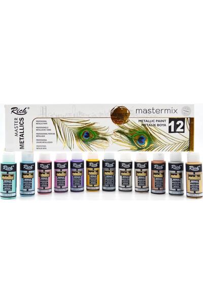 Rich Mastermix Akrilik Boya 60 Cc 12 Li Metalik Renkler