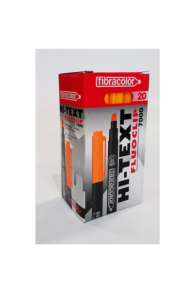 Hi-Text Highlighter Orange Pen Type Highlighter (PACK OF 20)