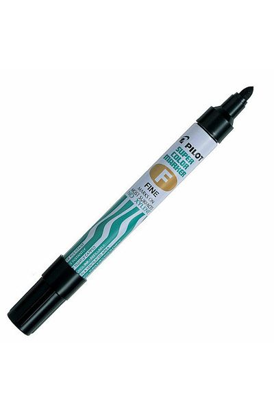 Pilot Permanent Marker Round Black Permanent Marker Round Tip (PACK OF 12)