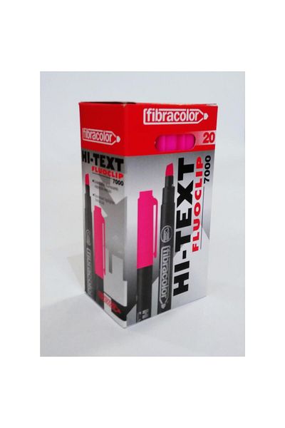 Hi-Text Highlighter Pink Pen Type Highlighter (PACK OF 20)