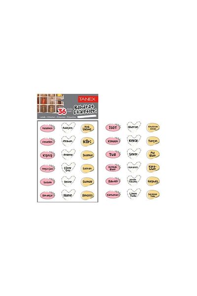 Tanex Spice Label Opaque 32 X 22 Mm 36 Different Spice Label