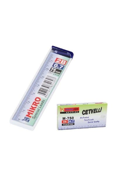 Mikro Min Ruled 2b Pen Tip 75mm 24 Tubes (1 Pack 24 Tubes Tips)
