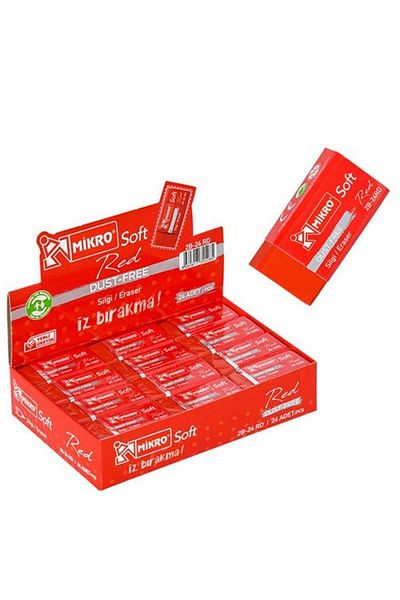 Mikro Pack of 24 Eraser Student Eraser
