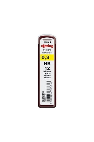 Rotring س0312410 قلم متعدد الاستخدامات من Min Hi-polymer Hb 0.3 مم (10 أنابيب)