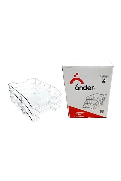 Önder Raft pentru documente din cristal transparent din 3 piese - mobil