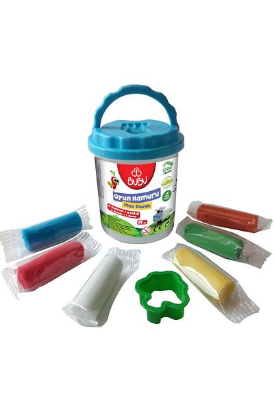 Bubu Bu-Bu Bucket Play Dough Set 6 x 15 Grams Mixed Play Dough 2 Play Dough Molds