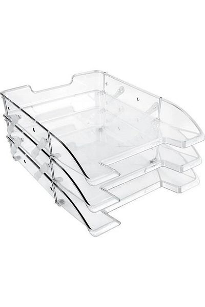 Önder Raft pentru documente din cristal transparent din 3 piese - mobil