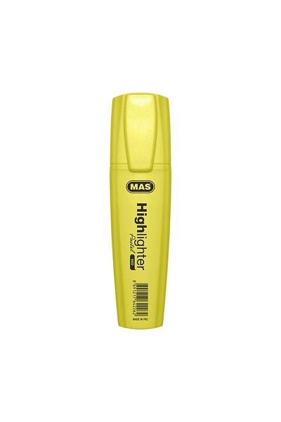 Mas Highlighter Pastel Yellow Highlighter Marker (PACK OF 12)