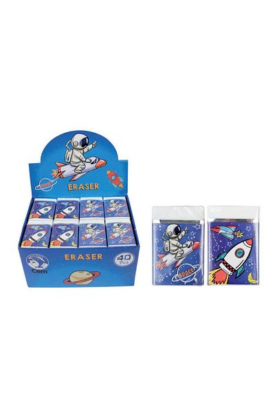 Dolphin Space Student Eraser - Συσκευασία 40 τεμαχίων