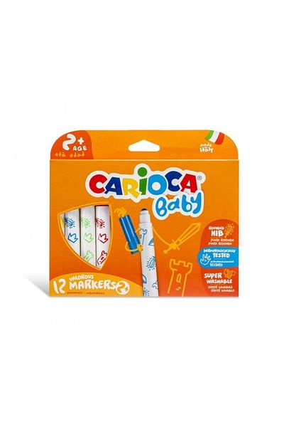 CARIOCA Jumbo Baby Crayons - Super Washable Set of 12