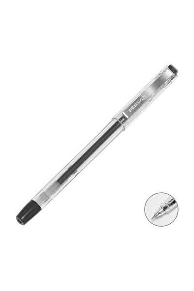 Pensan Tükenmez Kalem My-king Jel Metal Klips 0.5 Mm Siyah (12'Lİ PAKET)