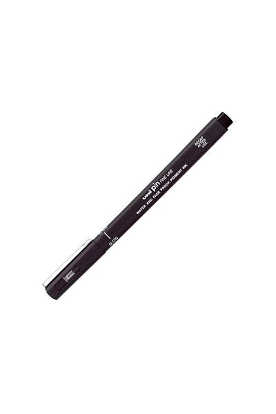 UNİ-BALL Uni-Ball Pin Fine Acrylic Nib 200 Technical Drawing Marker Pen 0.05 mm Black (Pack of 12)