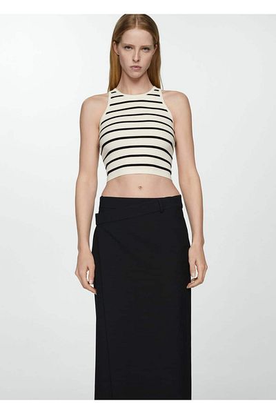 MANGO Woman Strappy Knitwear Blouse