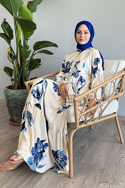 InStyle Rochie lejeră albastră din viscoză Azalea