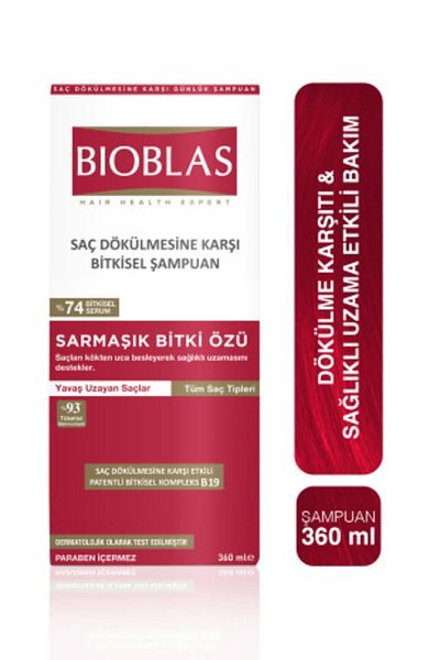 Bioblas 360 ml șampon cu extract de iedera pentru păr cu creștere lentă împotriva căderii părului