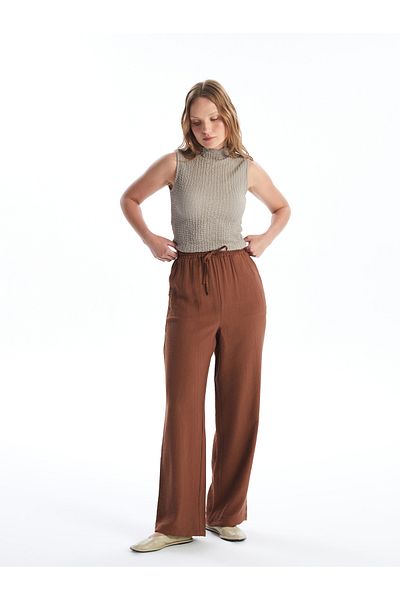 LC Waikiki Bequeme, geformte Damenhose mit elastischem Bund