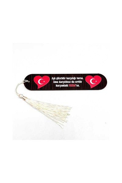 Bemenda Love Is Five Time - Illustrated and Tasseled Bookmark