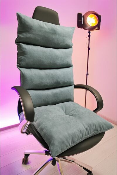 EnkiMed Green Color Orthopedic Gaming chair cushion -Office chair cushion Bac...