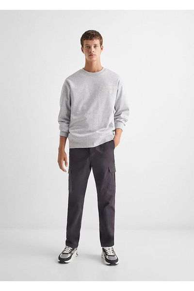Mango Teen Hanorac gri pentru copii