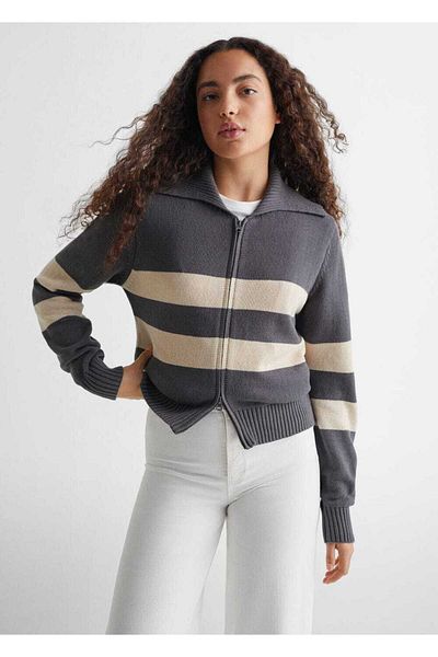 Mango Teen Gray Cardigan for Kids