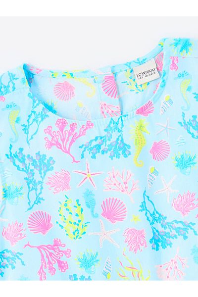 LC Waikiki LCW Kids - Bike Collar Patterned Girl's Dress
