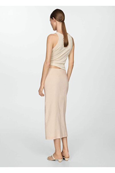 MANGO Woman Keten yırtmaçlı etek