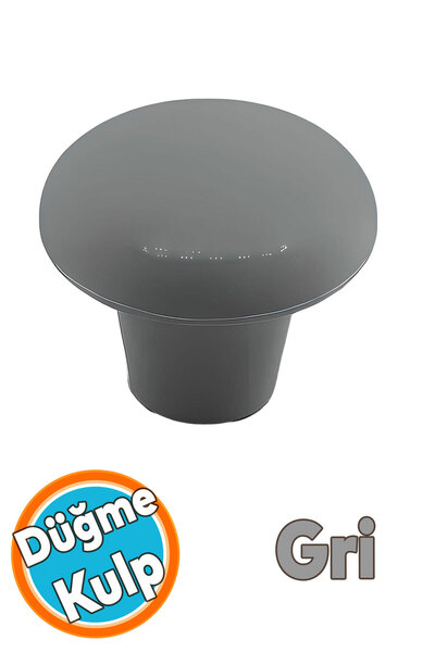NZB Mobilya Düğme Sert Plastik Gri Dolap Mutfak Dolabı Çekmece Dolap Kapak Ku...