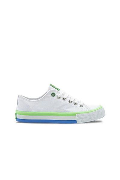 Benetton Bn-30191 Ανδρικά αθλητικά παπούτσια -λευκό-πράσινο