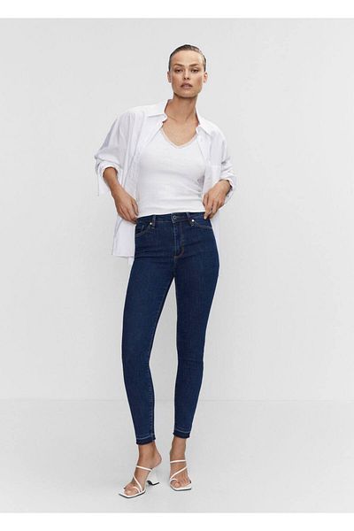 MANGO Woman Jean skinny cu talie înaltă