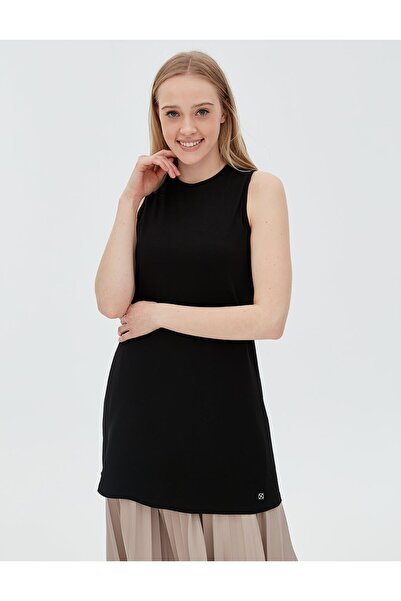 Kayra Basic Αμάνικη Βαμβακερή Μπλούζα Μαύρη Sz 10505