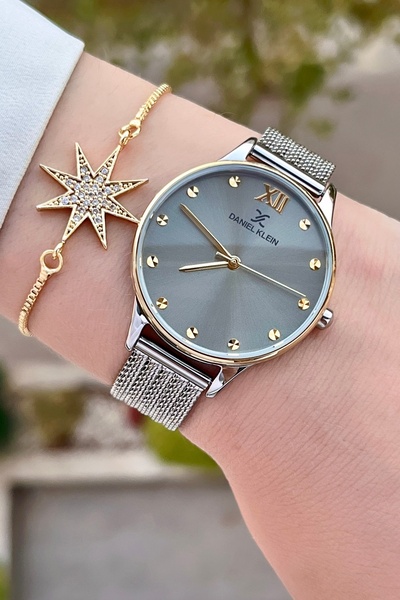 Daniel Klein Altın Metalik Renk 2 Yıl Garantili Kadın Kol Saati ve Bileklik