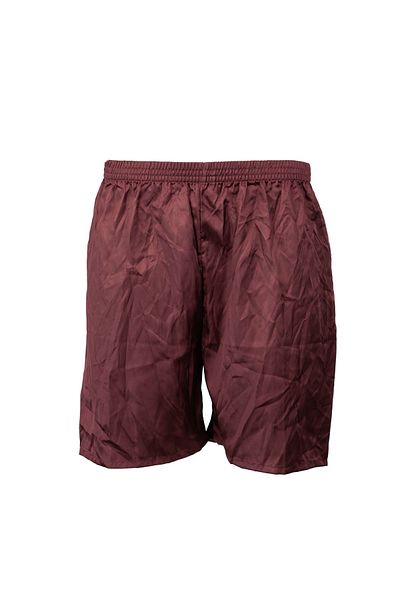 Ottoland Men's Satin Shorts - Solid Color, Elastic Waist, Pocketless Light Fabric
