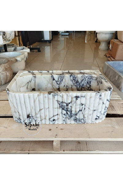 SİPAHİMARBLE Fitilli Menekşe Mermer Lavabo