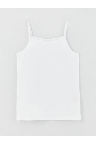LC Waikiki Lcw Dream Square Collar Basic Strap Girl's Undershirt 2-Piece