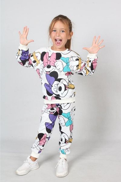 My Kids Wear طقم بيجامة بناتية شتوية منقوشة بالرسوم المتحركة