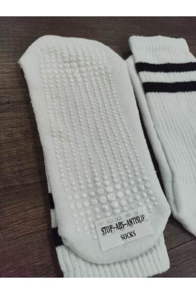 erceys Unisex Αντιολισθητικές Αθλητικές Κάλτσες - 4 Ζεύγη Κάτω, Βαμβακερή σόλα, Πετσέτα Anti Slip Stop